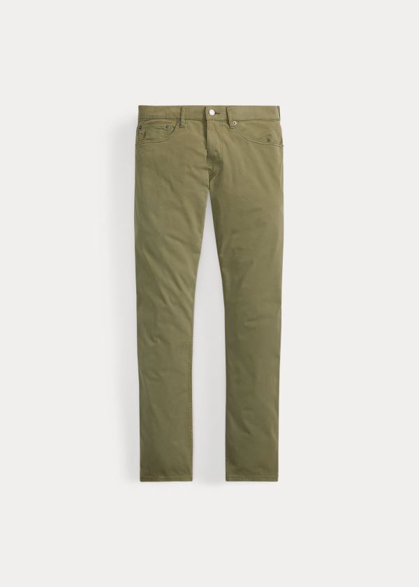 Pantalones Chinos Polo Ralph Lauren Hombre Verde Oliva - Varick Slim Straight - IRHPE6297